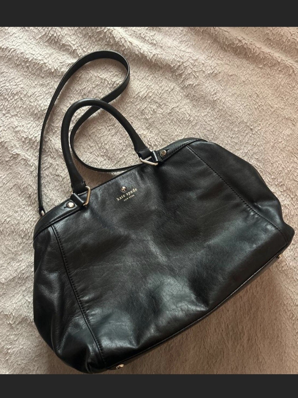kate spade Black Leather Satchel Handbag